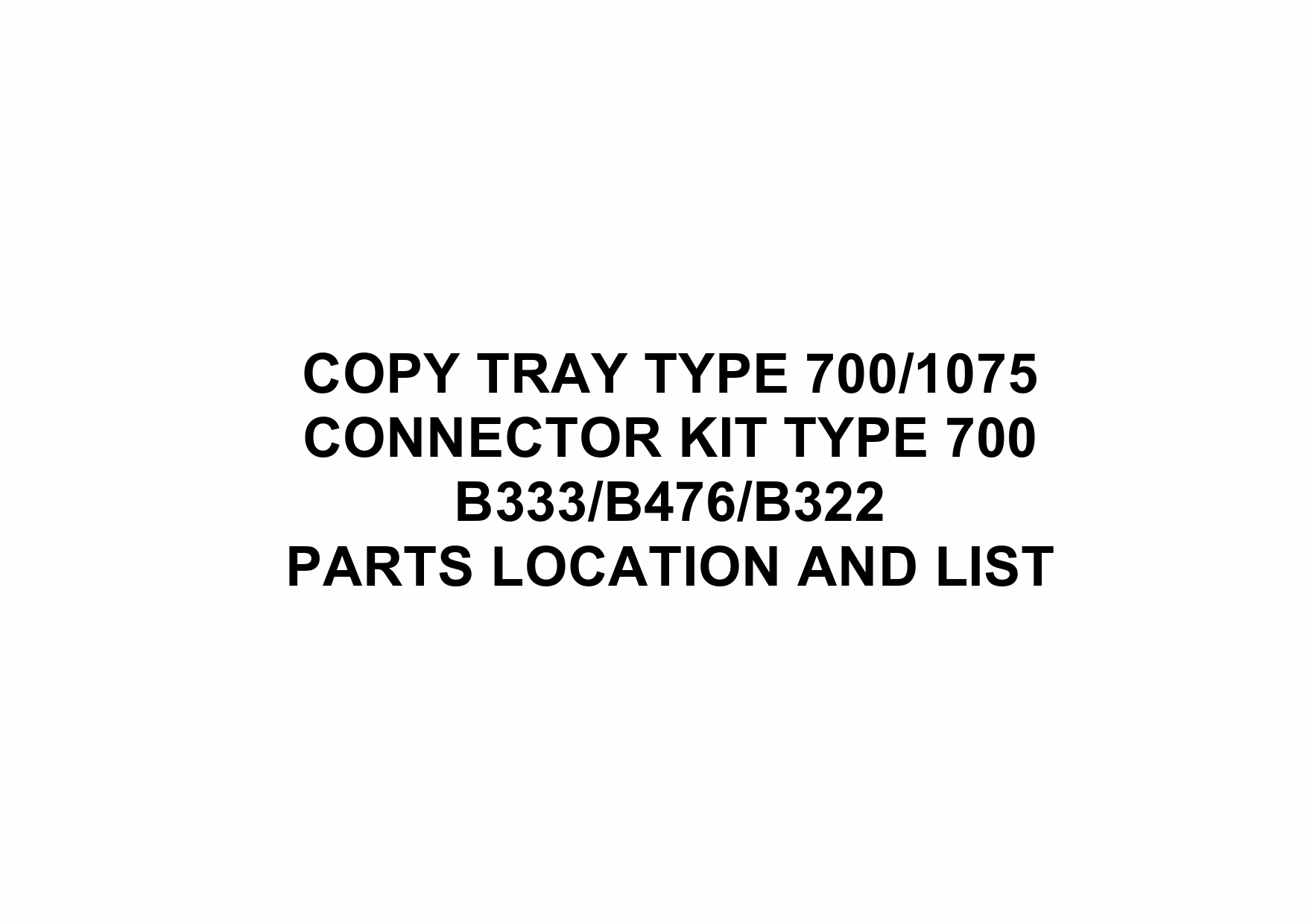 RICOH Options B333 COPY-TRAY-TYPE-700-1075 Parts Catalog PDF download-1